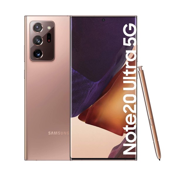 Samsung galaxy note 20 ultra bronce móvil dual sim 5g 6.9'' super amoled 120hz 2k octacore 256gb 12gb ram tricam 108mp selfies 10mp